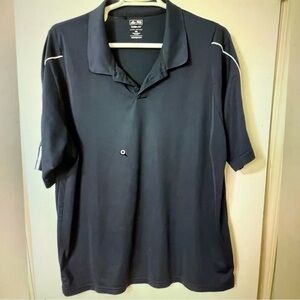 Adidas men’s climate A76 MCL navy  Polo Shirt golf with white stripe